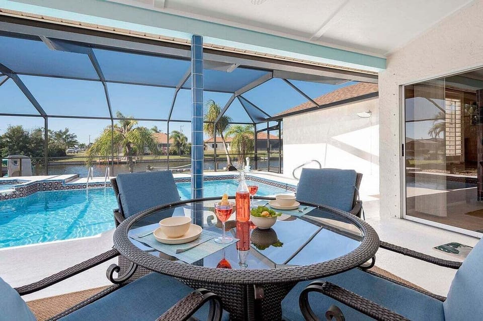 Al Fresco Dining on the Covered Lanai with Views of the Water