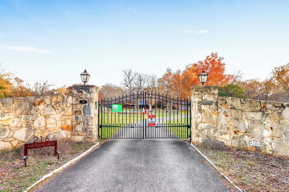 Entry gate to the property.