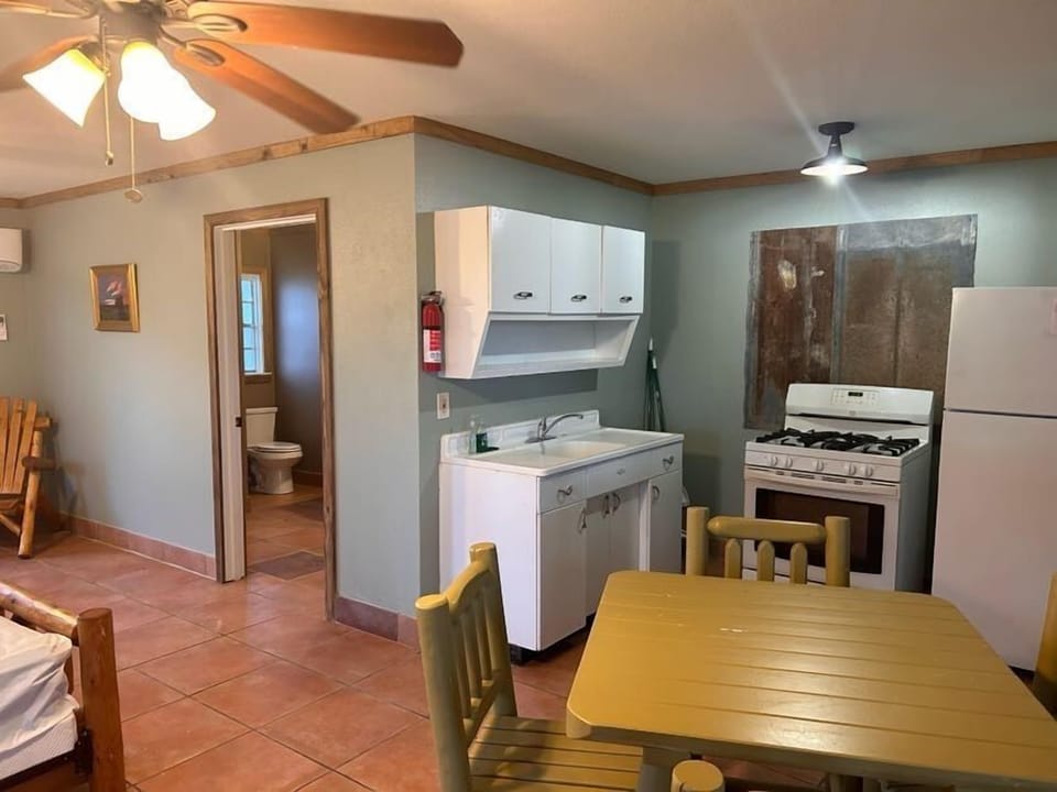 Motel 8 Main Room (Kitchen and 2 Full Beds)