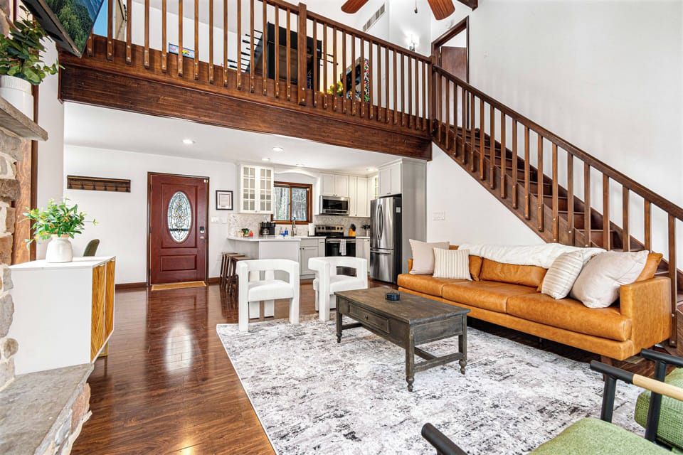 Spacious open concept living room and kitchen designed for connection.