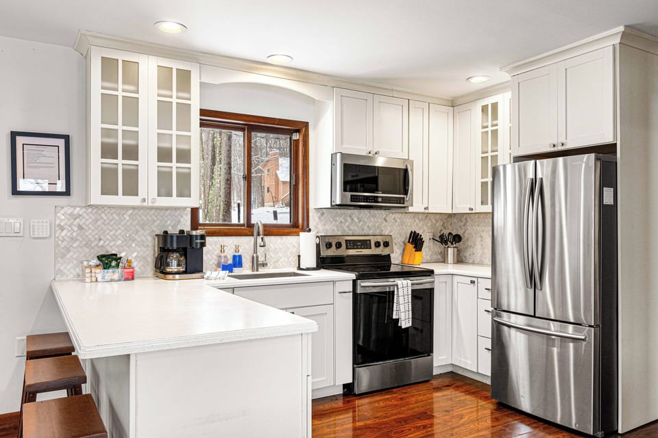 Chat with family and friends while cooking a great meal.