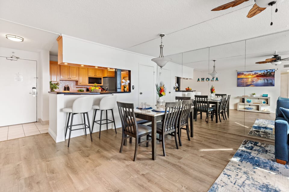 Dining indoors
