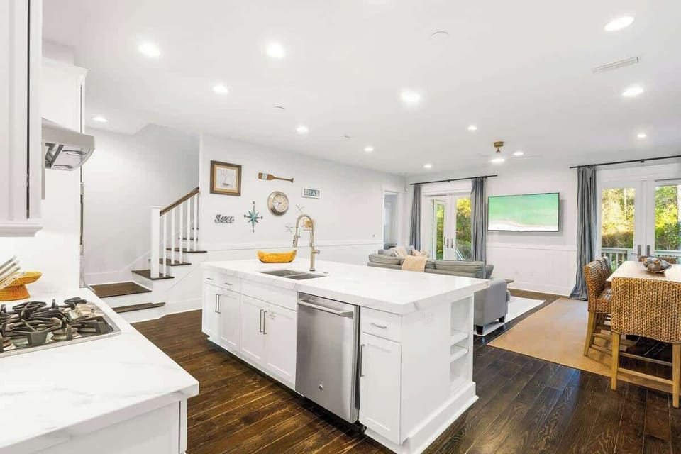Open concept living area is perfect for gathering together.