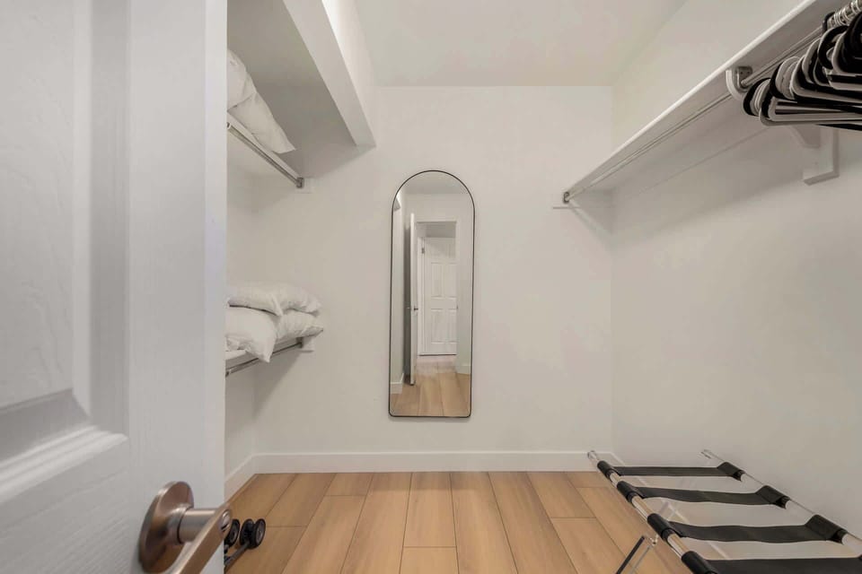 Oversized walk-in closet