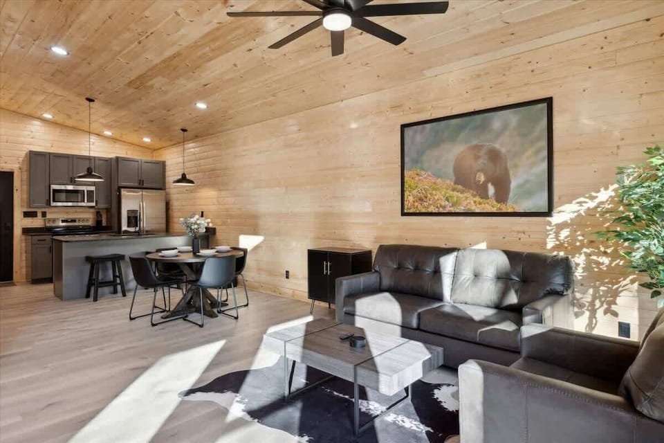 Black Bear Cabin:  Bright space with sleek furniture, inviting natural light, and scenic bear-themed decor!