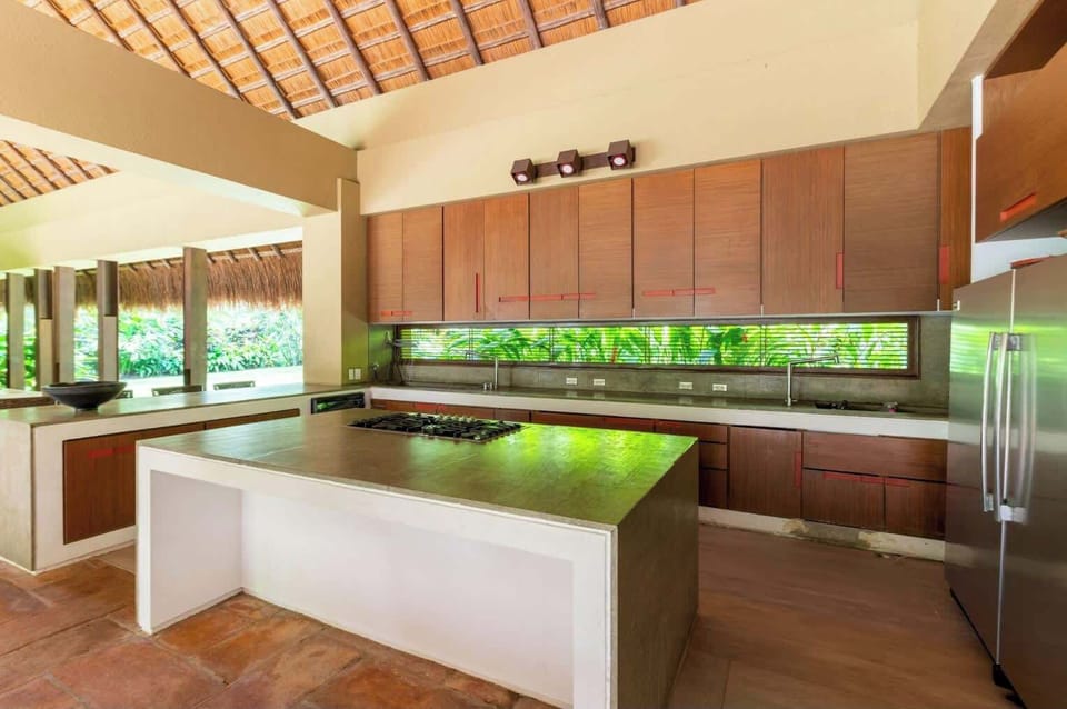 Kitchen filled with natural light 