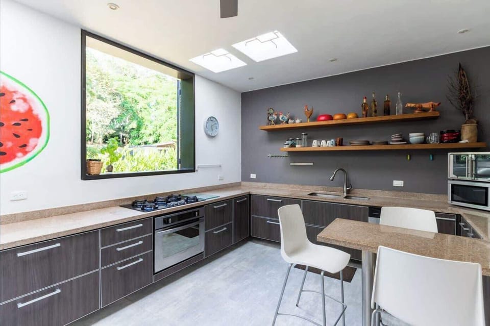 Brigt kitchen filled with natual light 