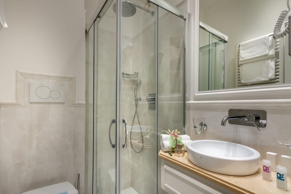 Deluxe Double Room | Bathroom | Shower, free toiletries, hair dryer, slippers