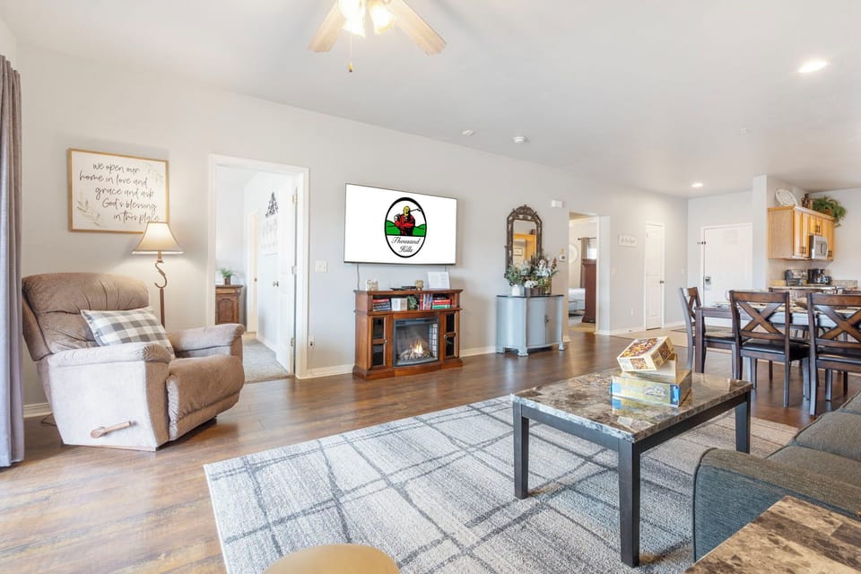 Living Area with Cable TV, Sleeper Sofa, Deck Access