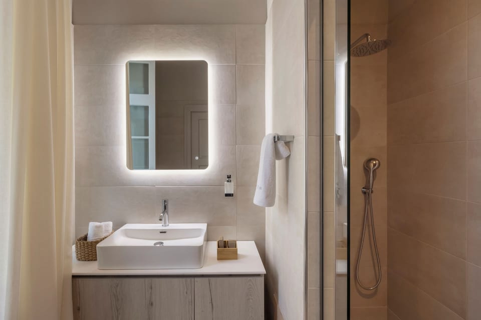 Classic Double Room, City View | Bathroom | Shower, hair dryer, towels, soap