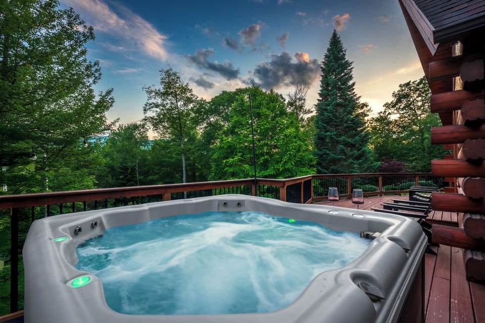 Two game rooms, ultra-comfy beds, and this hot tub — honestly, how will you choose?