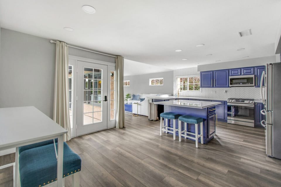 Open concept Kitchen to the Movie room.