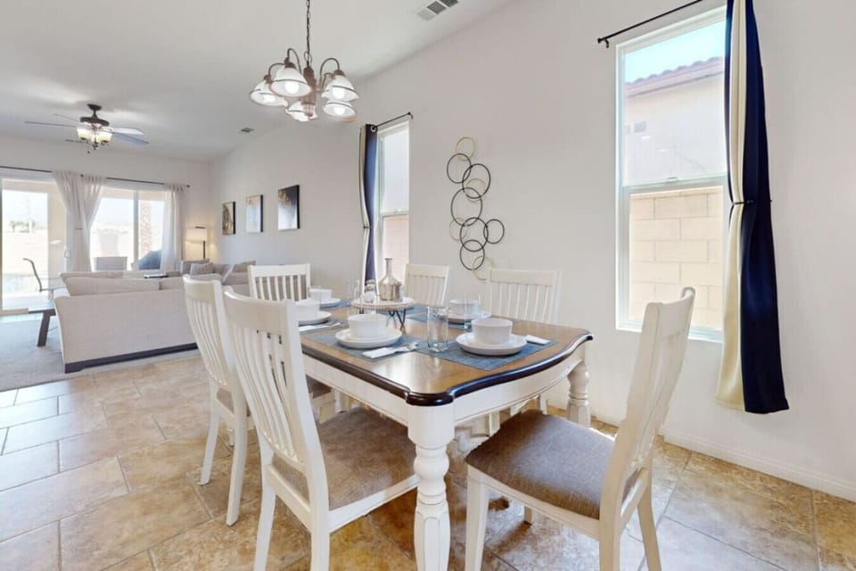Gather ‘round for breakfast with sun streaming through the kitchen windows.