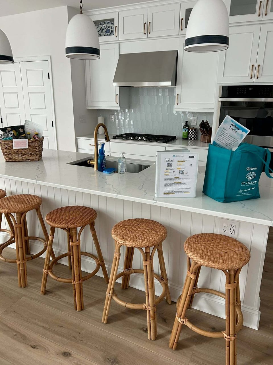 Spacious Kitchen with Oversized Quartz Counter Island