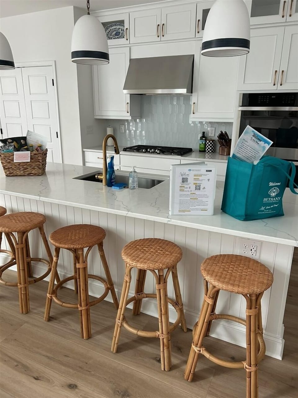 Spacious Kitchen with Oversized Quartz Counter Island