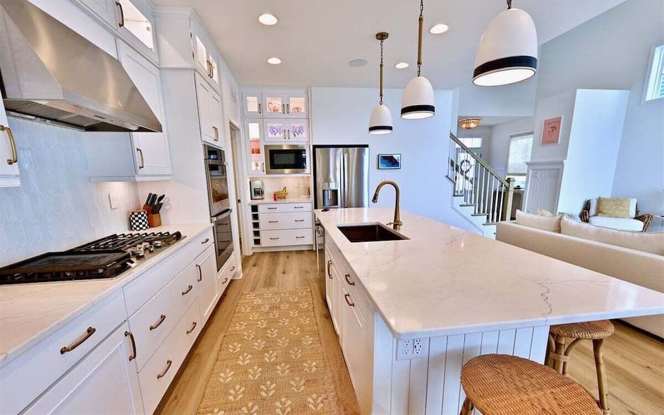 Oversized Quartz Kitchen Island
