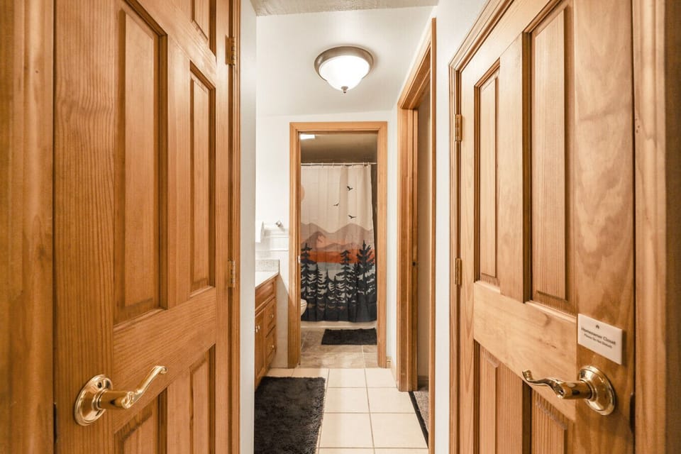 Downstairs hallway leading to bedroom #1