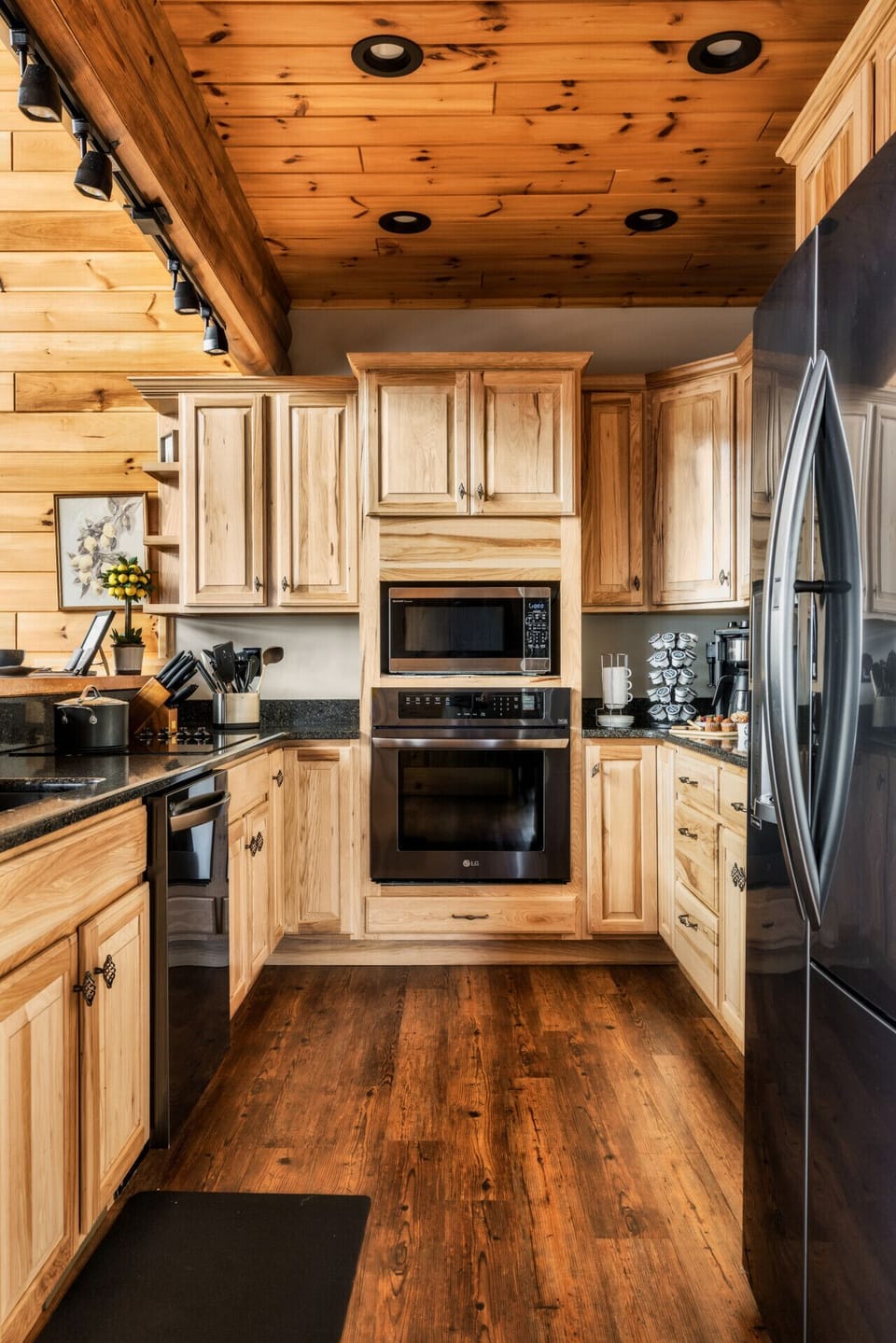 This kitchen is stocked with EVERYTHING you will need to make any meals, breakfast to dinner.