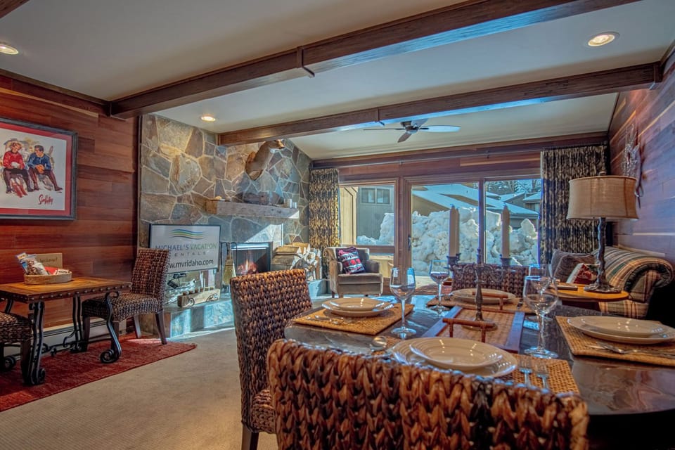 Two dining tables for home cooked meals and board games