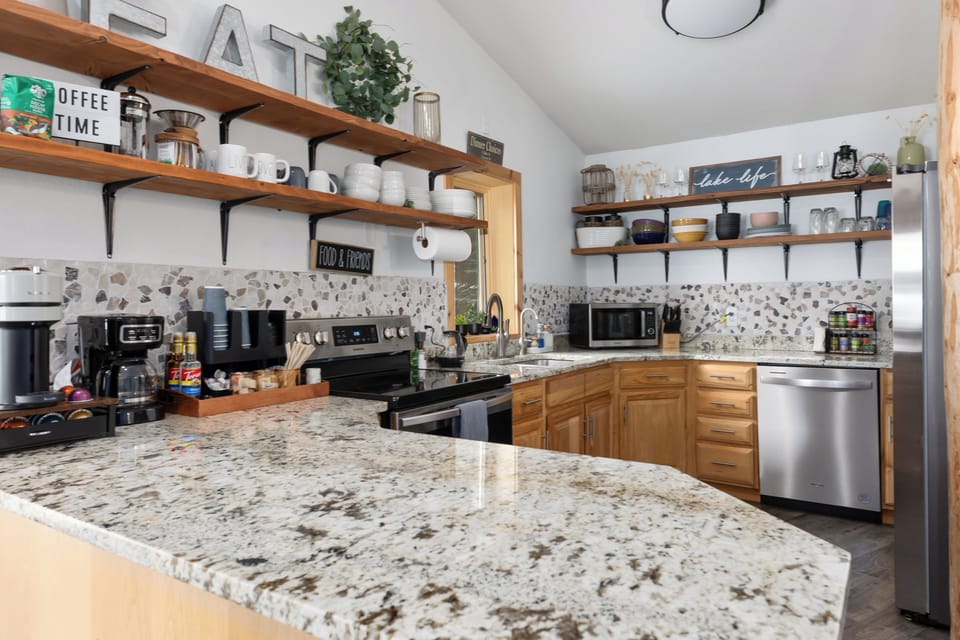Cook, connect and caffeinate-this inviting kitchen is made for memorable moments