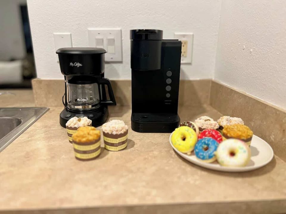 Wake up to fresh coffee at your fingertips with the coffee maker, perfect for starting your day with warmth and flavor