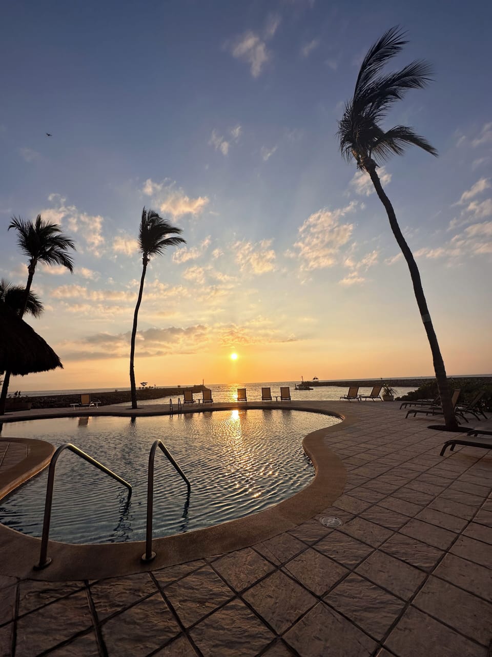 imagine taking a dip at sunset