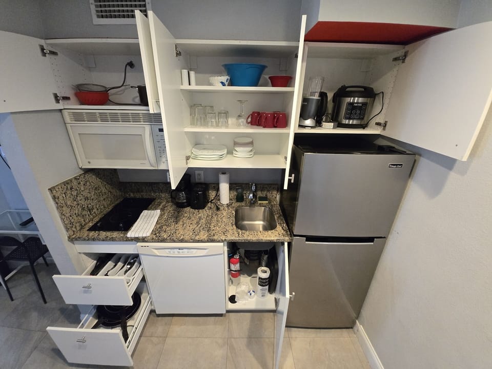 Fully stocked with the basics to whip up a home-style meal.