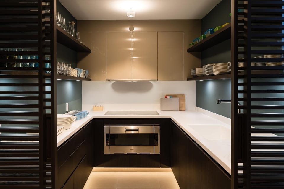 Separate chefs kitchen