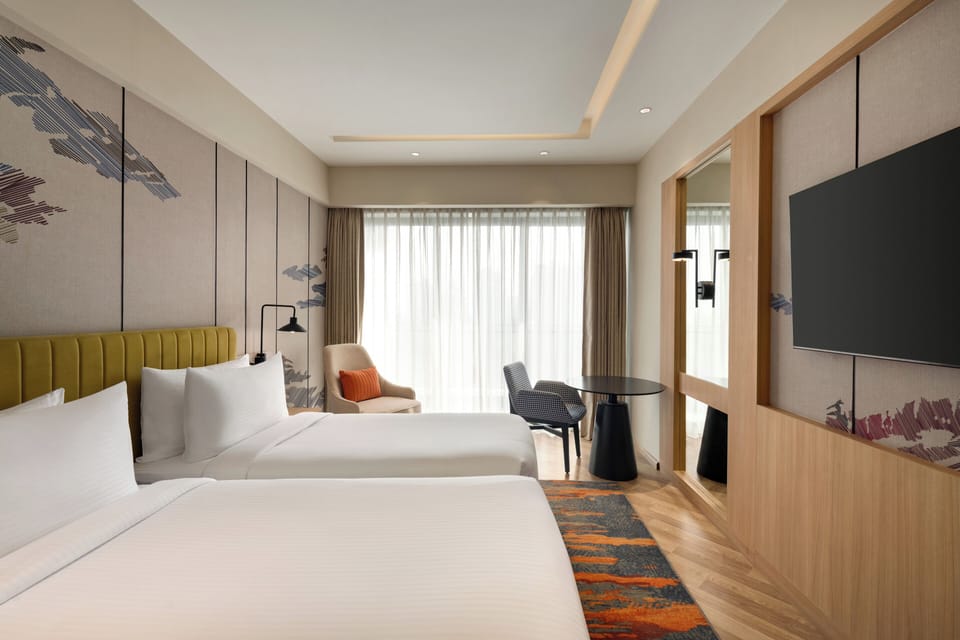 Room, 2 Twin Beds, Accessible | Egyptian cotton sheets, premium bedding, minibar, in-room safe