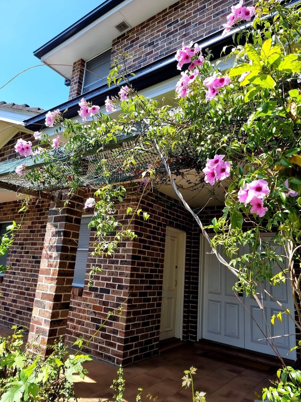 You own coner of the house with  own door and front yard. No sharing walls.