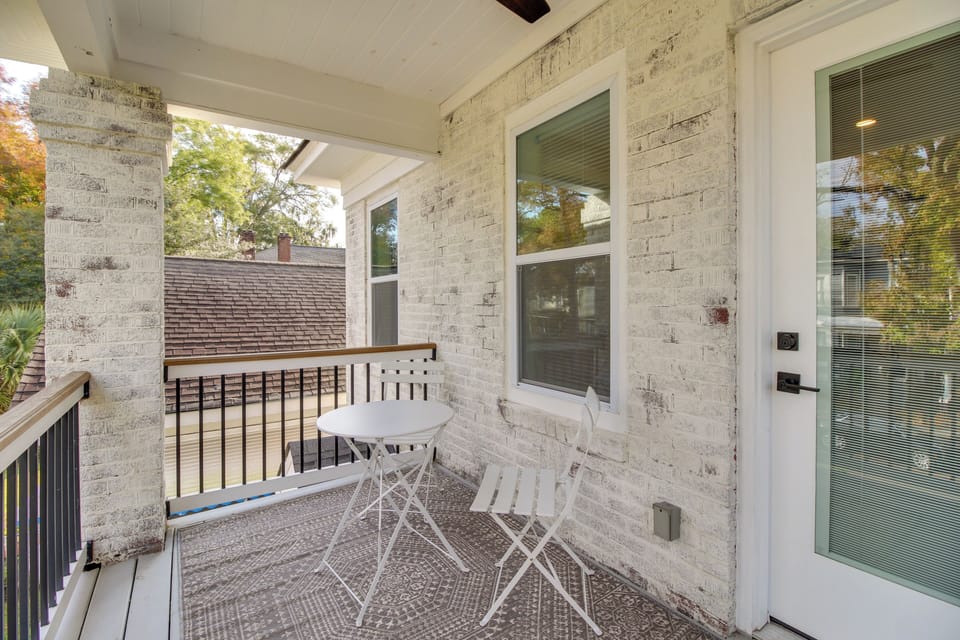Front Balcony | Bistro Dining Set | 2nd-Floor Unit