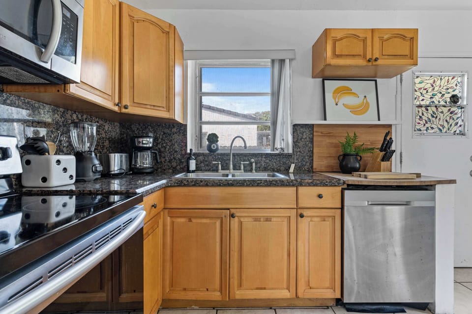 kitchen with all needed appliances