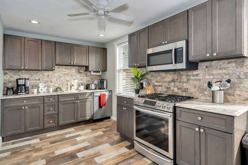 Prepare your favorite meals in your fully stocked coastal kitchen.