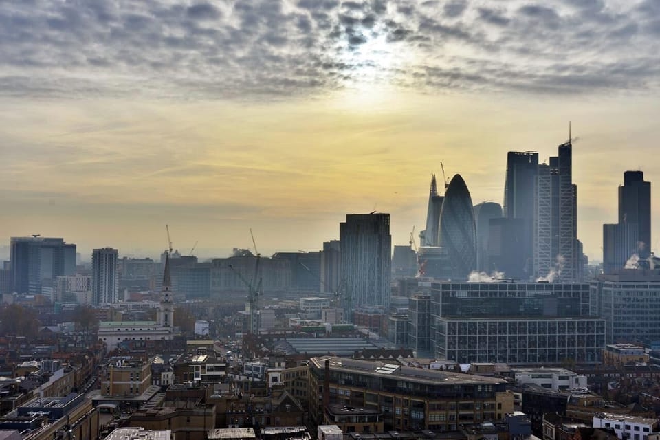 Roof terrace late afternoon view 
