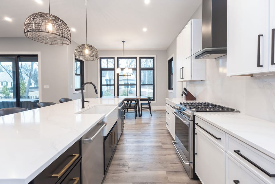 Ample counter space makes cooking together a breeze.