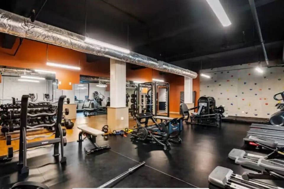 Weights, Cardio Machines, stretch at our free 24hr gym
