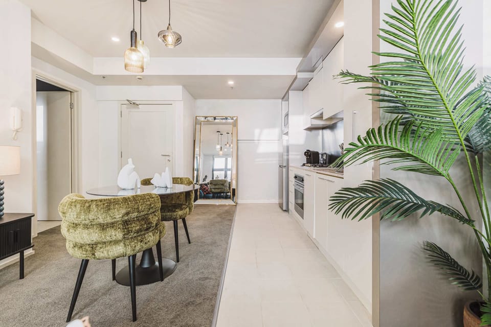 Bright open-plan kitchen and dining area with modern finishes