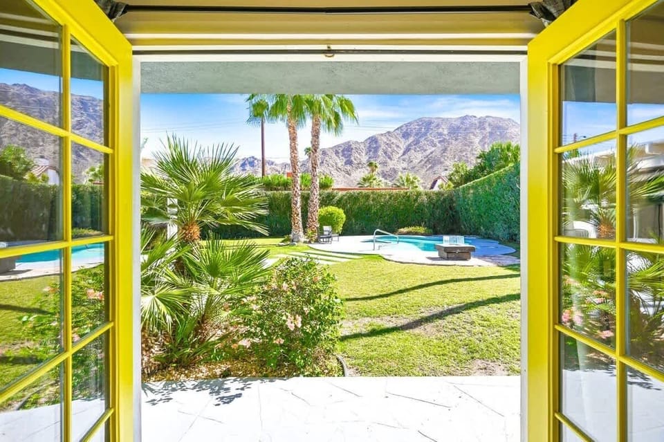 Master suite opens up on the pool area. 