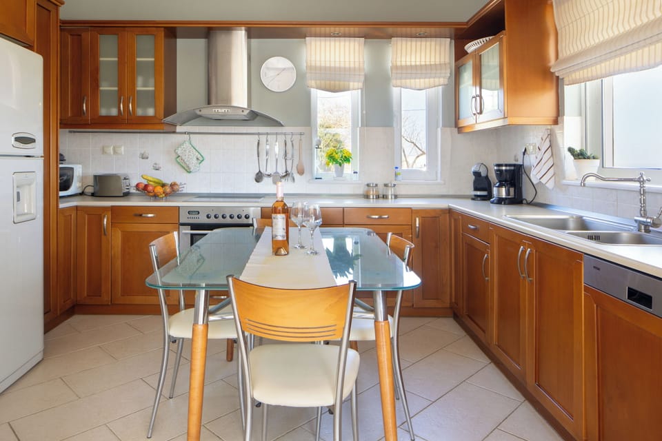 Villa, Sea View | Private kitchen | Full-size fridge, microwave, oven, stovetop