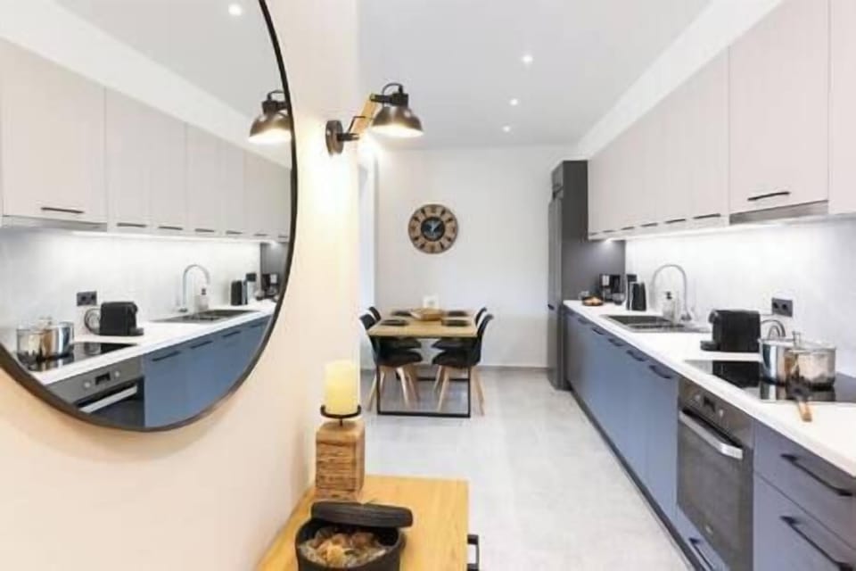 Kitchen and dining area mountain view apartment