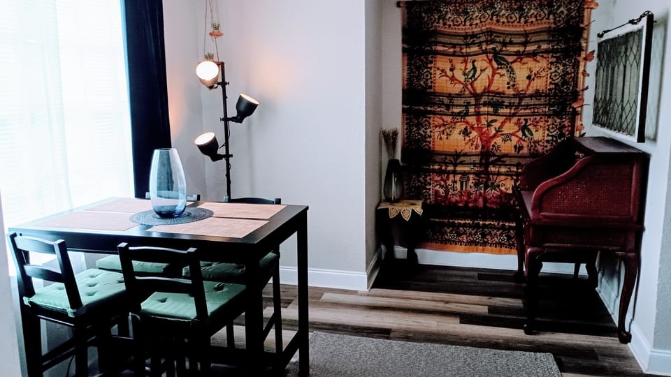 Shared Dining Area with Desk