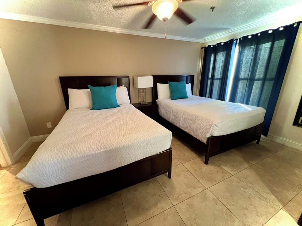 Two super-comfy beds plus a new smart TV for movie nights.