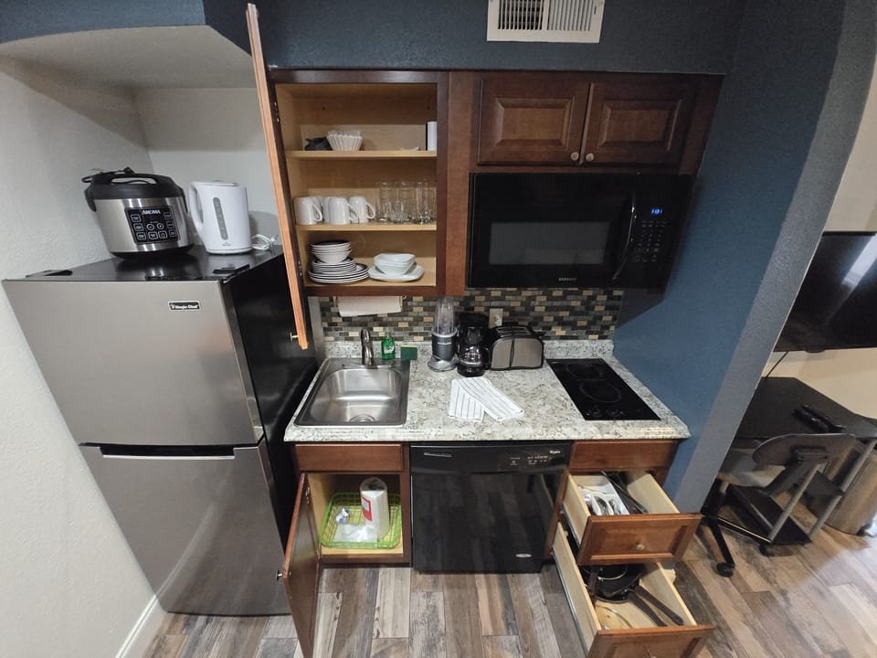 Fully stocked with the basics to whip up a home-style meal.