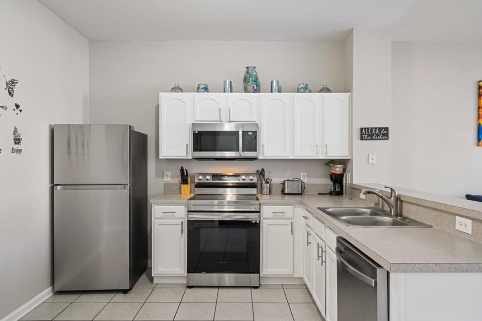 Stainless steel appliances. 