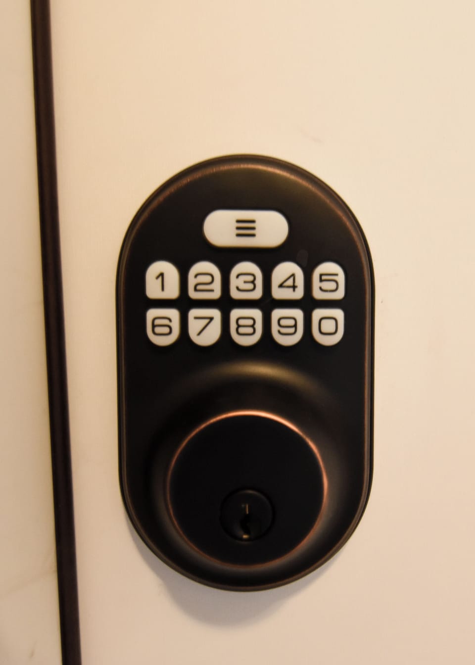 Keypad for entry into unit 