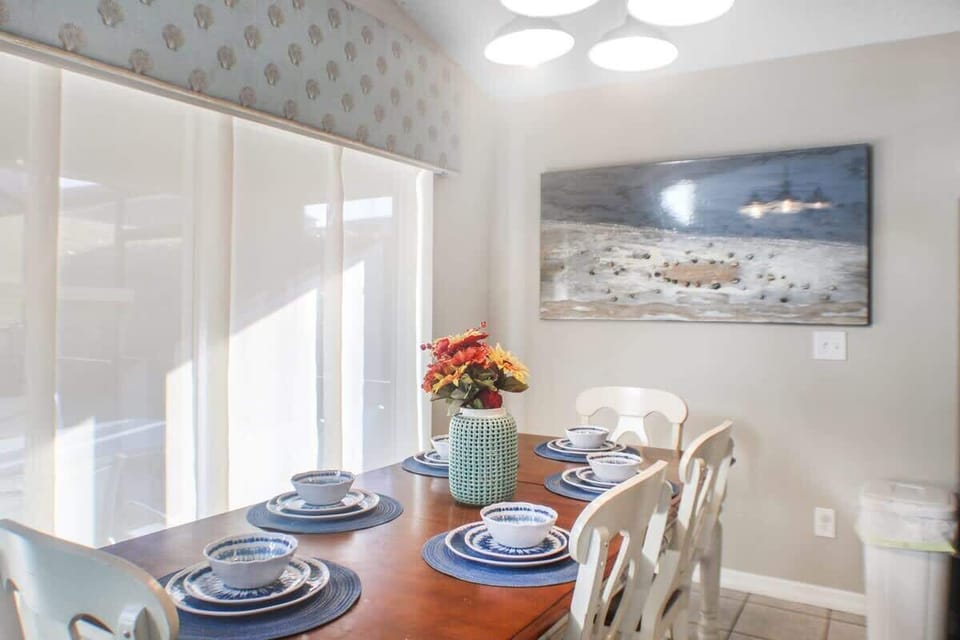 Gather around the table in this charming dining area for unforgettable meals