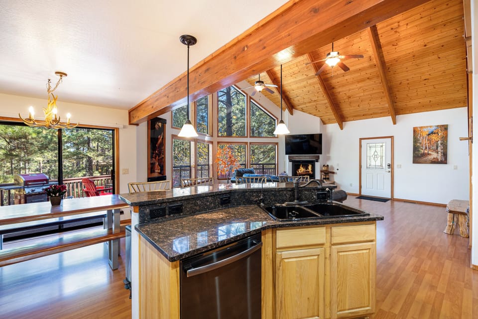 Dining table with seating for 10