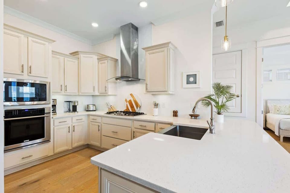 Gourmet kitchen perfect for cooking together.