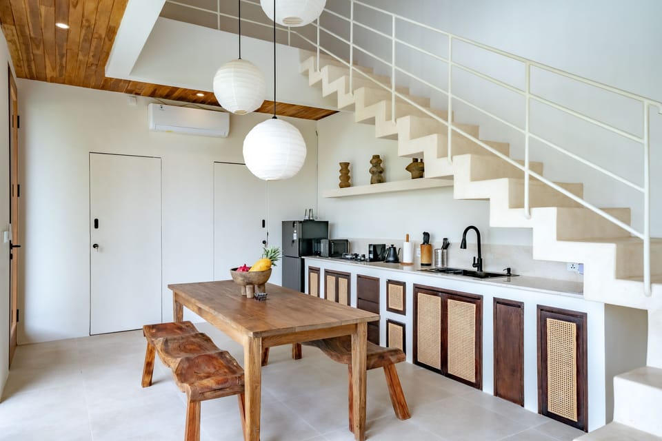 Villa, 2 Bedrooms, Patio, Pool View | Private kitchen | Fridge, microwave, stovetop, electric kettle