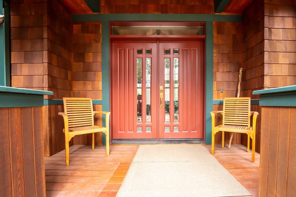 Very welcoming front door.